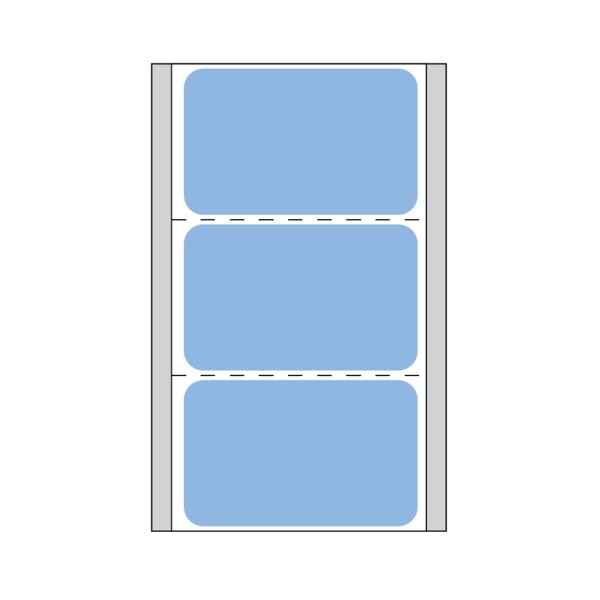 Direct Thermal Piggy Back Label, Individual 1-up 13/16"x 1-11/16" Blue